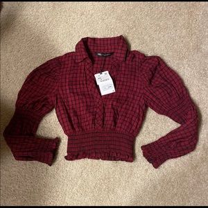 Zara Plaid Crop Top